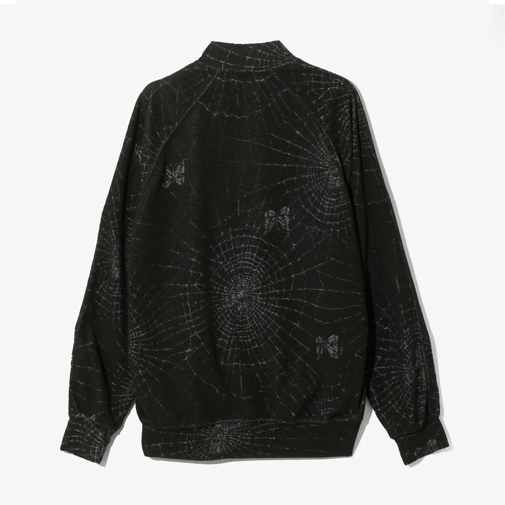 Needles - Rib Collar Track Jacket - Pile Jacquard / Spider Web