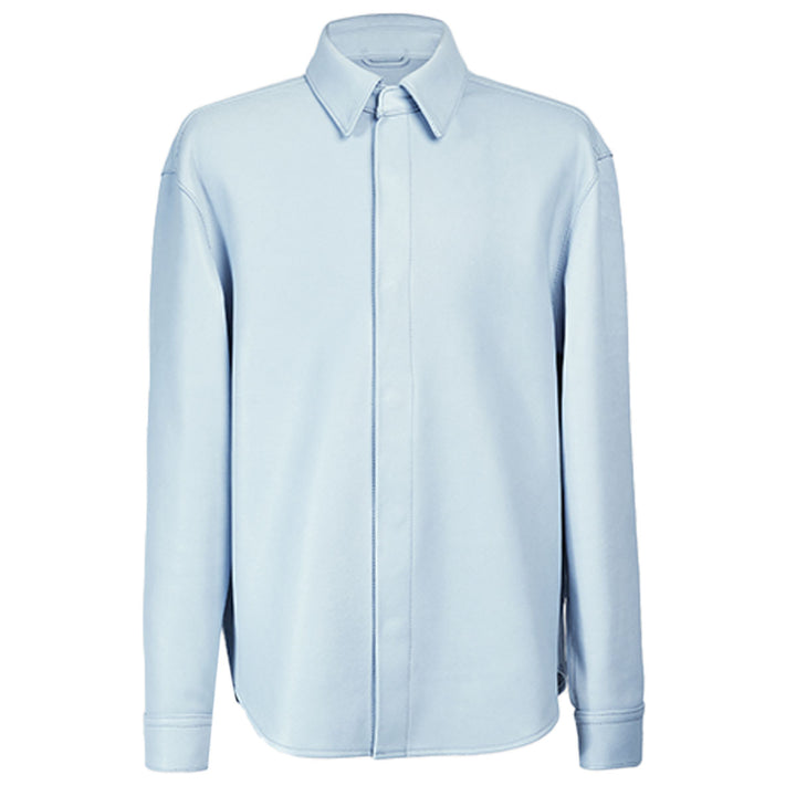VUJADE - MYER LEATHER OXFORD SHIRT IN SHEEPSKIN