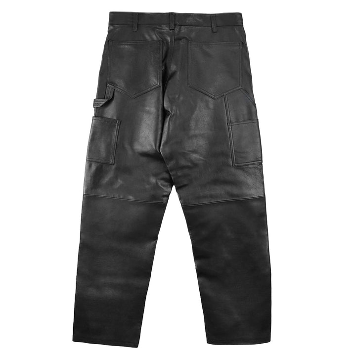 VUJADE - 【WHY限定】Fred Leather Carpenter Pants in Waxed Baby Calf