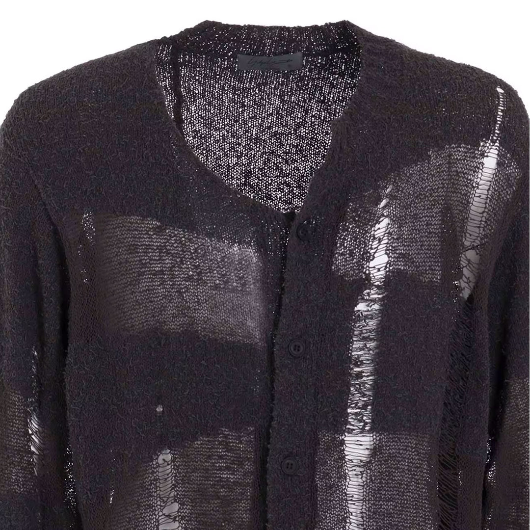 Yohji Yamamoto - 5G RANDOME DAMAGE PROCESSED CARDIGAN