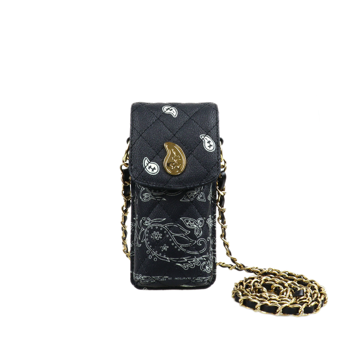 THE WORLD IS YOURS - Paisley Quilting Mini Pouch (GOLD/SHORT)