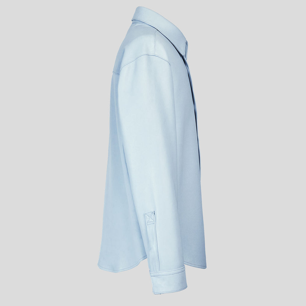 VUJADE - MYER LEATHER OXFORD SHIRT IN SHEEPSKIN