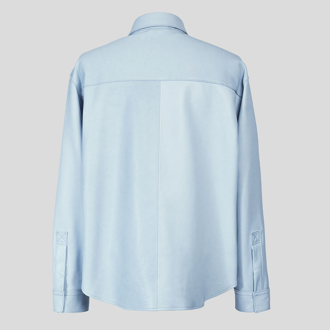 VUJADE - MYER LEATHER OXFORD SHIRT IN SHEEPSKIN