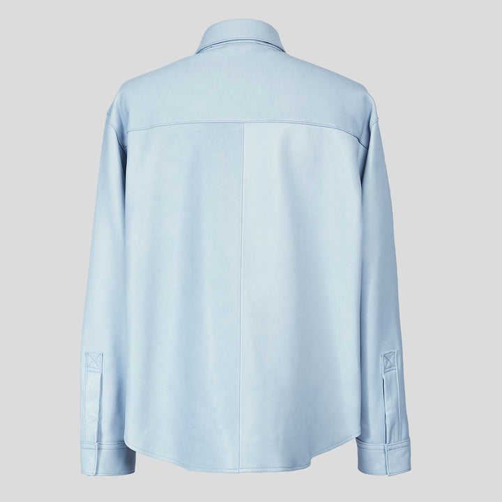 VUJADE - MYER LEATHER OXFORD SHIRT IN SHEEPSKIN