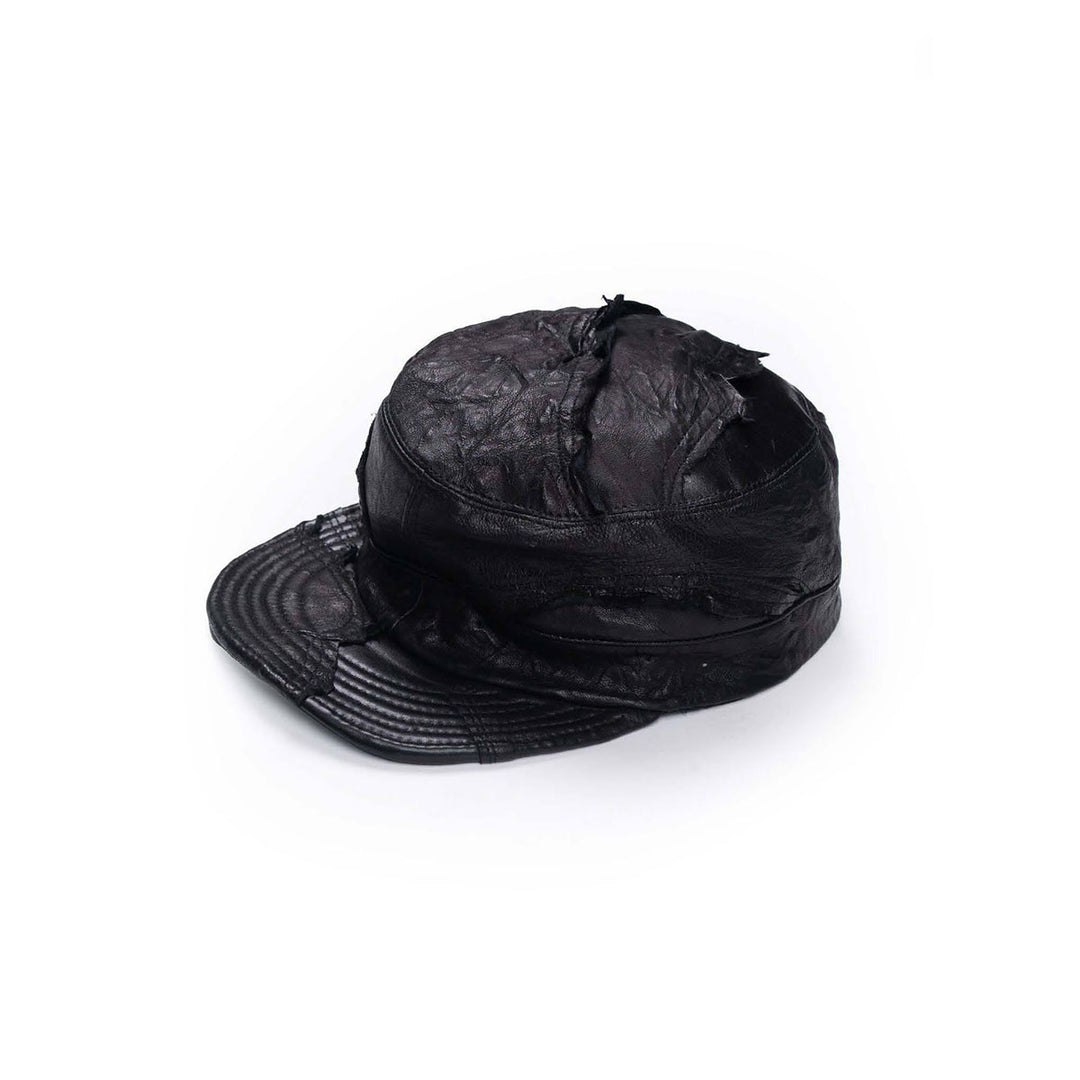 SCRAP MILITIA HAT IN LEATHER