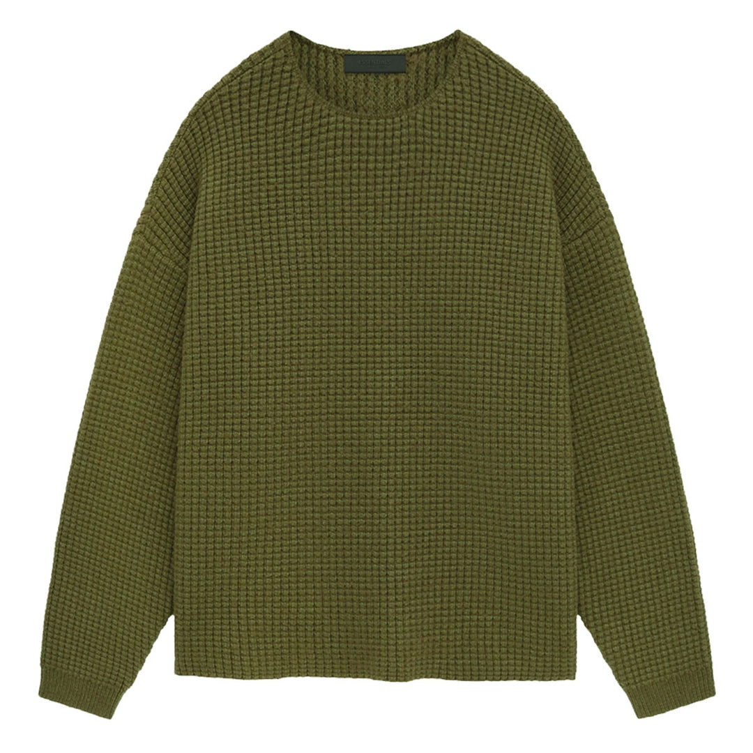 Fear of God ESSENTIALS - HEAVY WAFFLE CREWNECK SWEATER