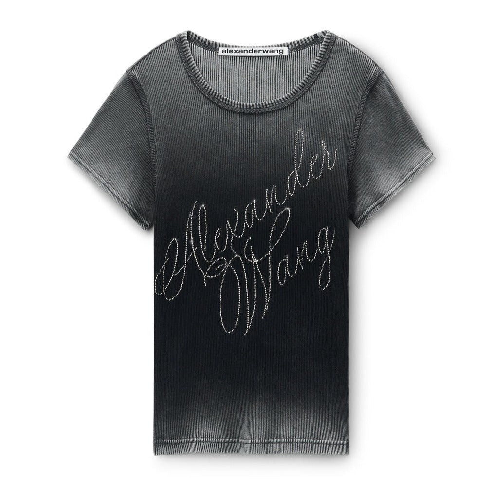 Alexander Wang (アレキサンダーワン) | クリスタルホットフィックス リブジャージー tシャツ – Why are you here?