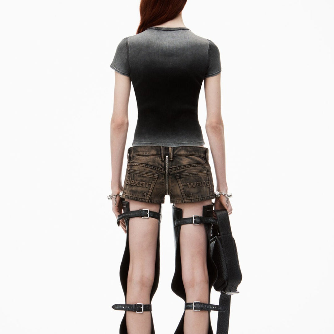 Alexander Wang - クリスタルホットフィックス リブジャージー tシャツ