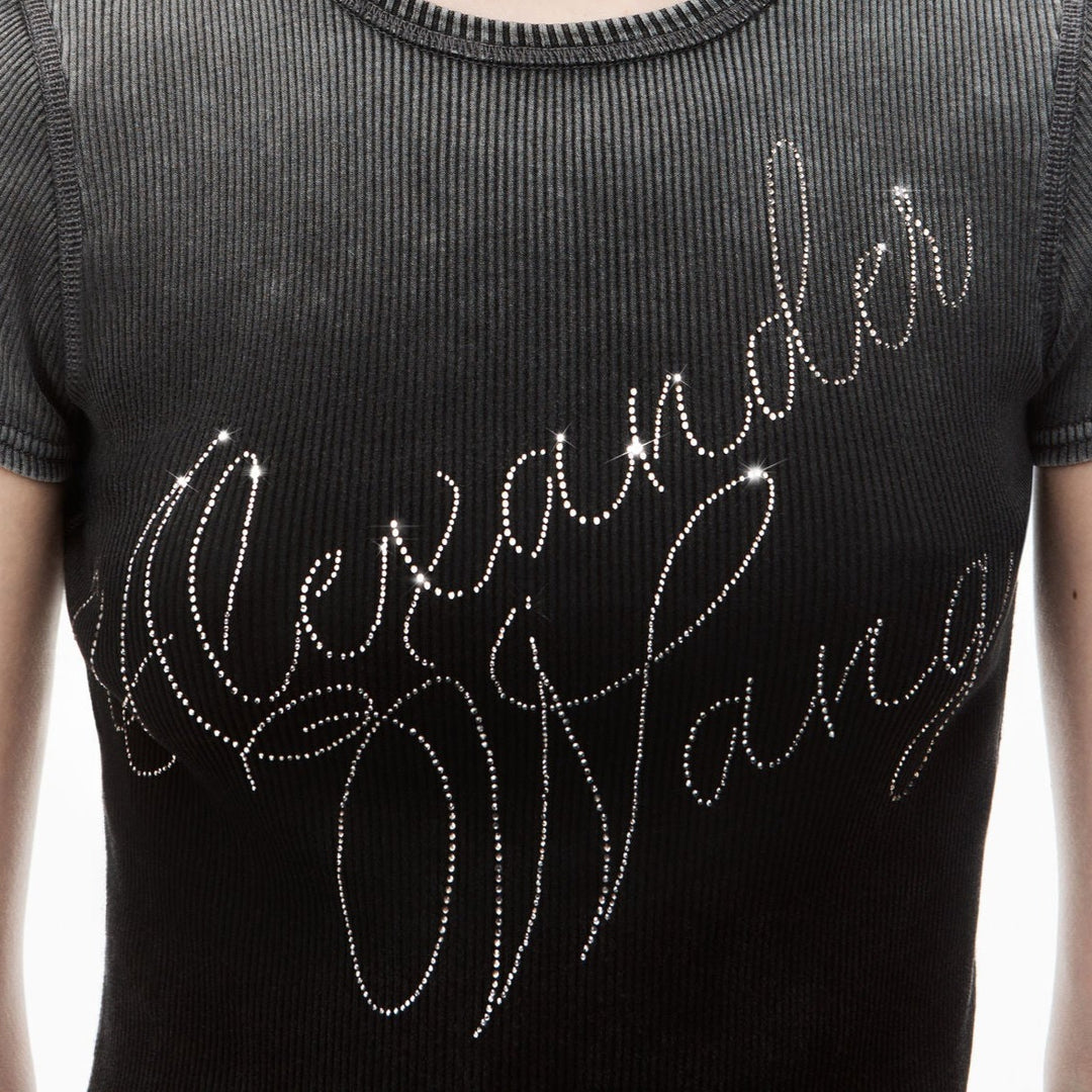 Alexander Wang - クリスタルホットフィックス リブジャージー tシャツ
