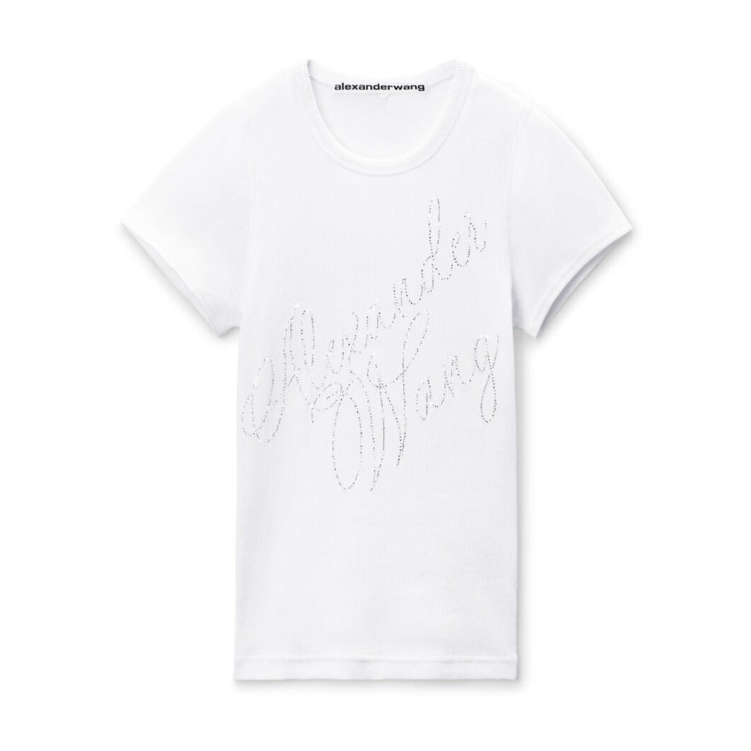 Alexander Wang - クリスタルホットフィックス リブジャージー tシャツ