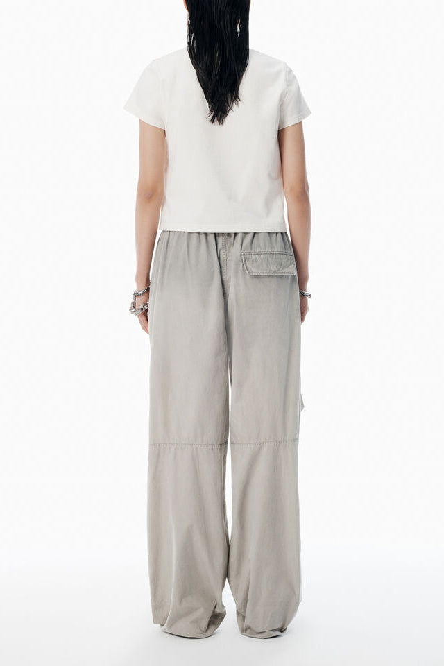 Alexander Wang - ホワイト シュランク ディストレストロゴ tシャツ