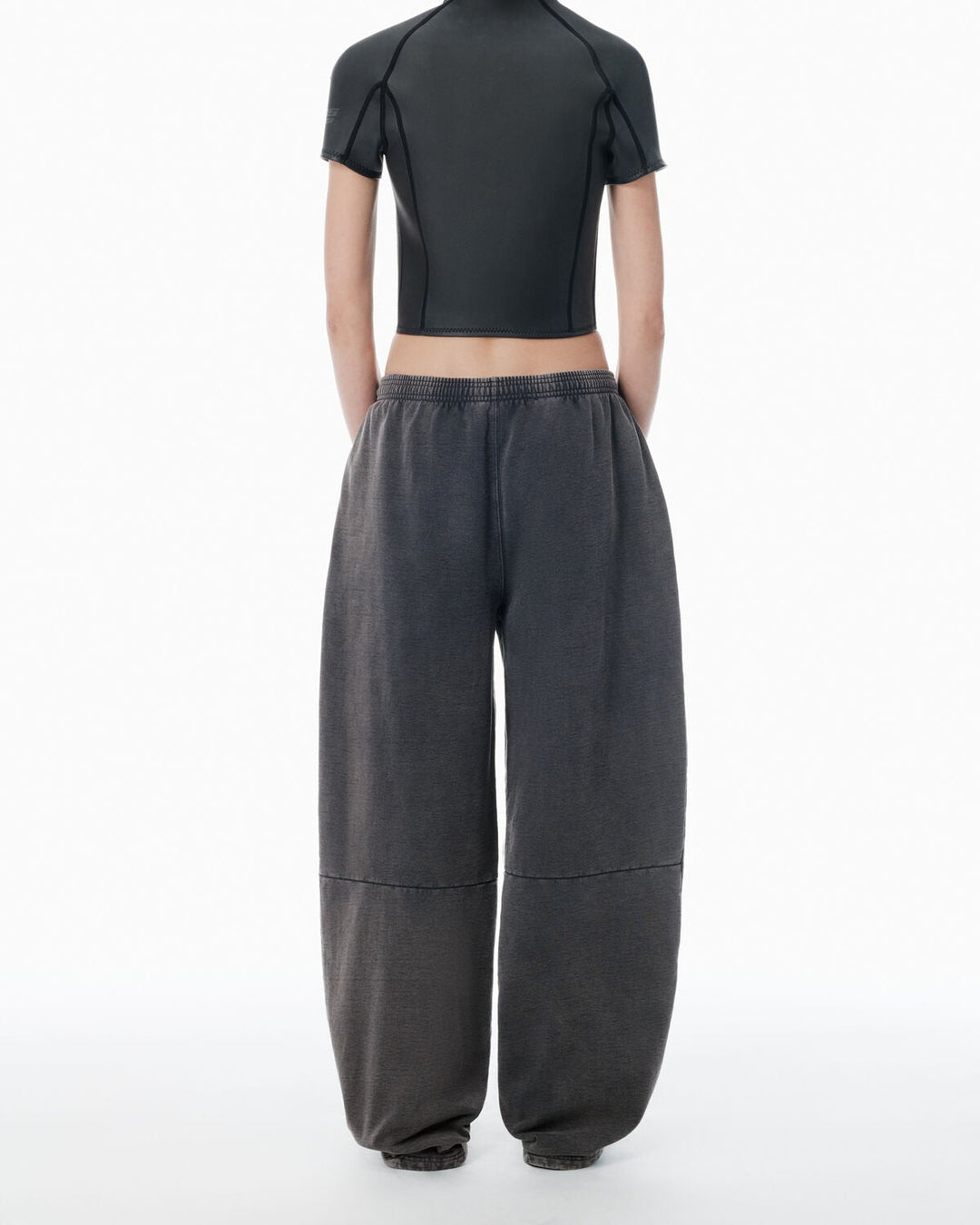 Alexander Wang - ブラック ワイドレッグ スウェットパンツ