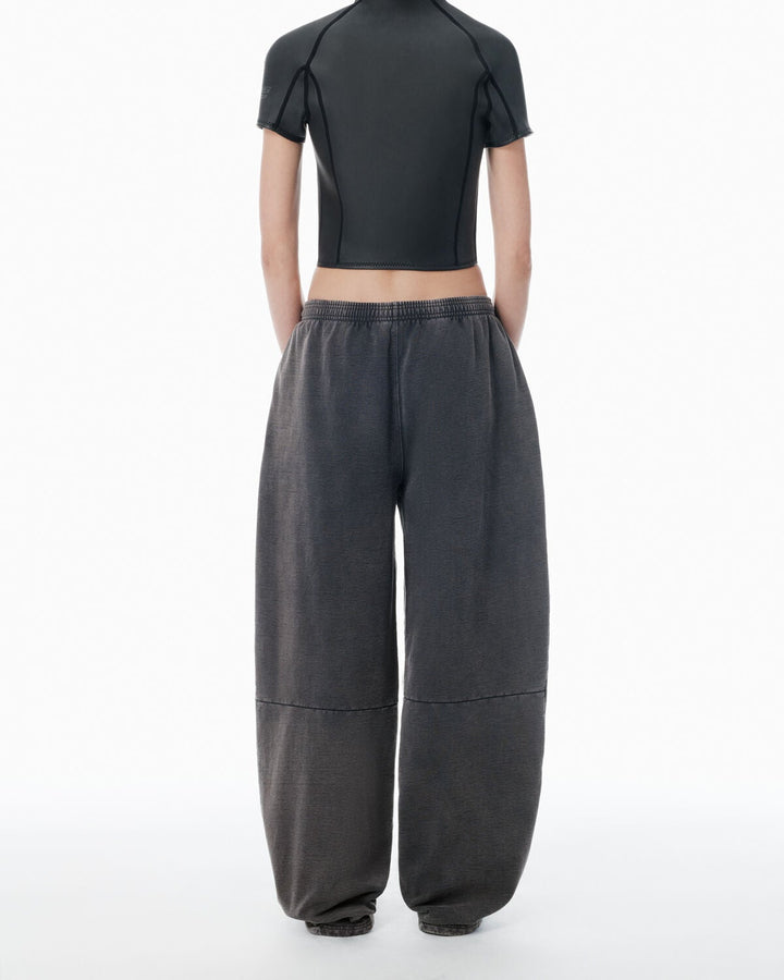 Alexander Wang - ブラック ワイドレッグ スウェットパンツ