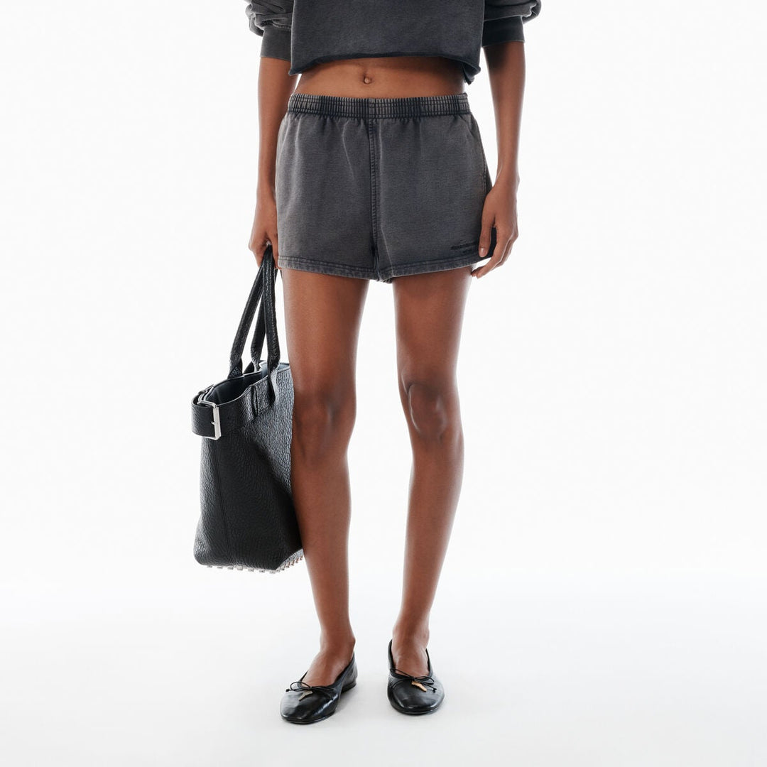 Alexander Wang - ブラック コットンテリー ランニングショーツ