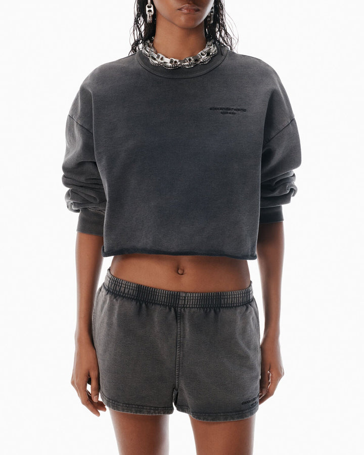 Alexander Wang - ブラック コットンテリー ランニングショーツ