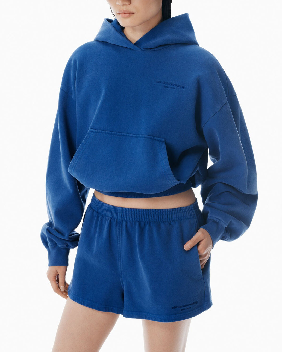 Alexander Wang - ブルー コットンテリー ランニングショーツ