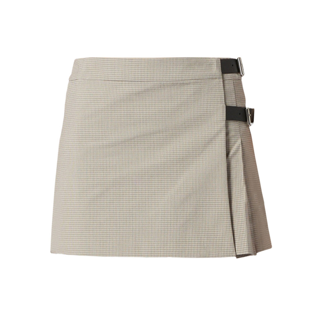 AMBUSH® - LIGHT CHECK BELTS MINI SKIRT