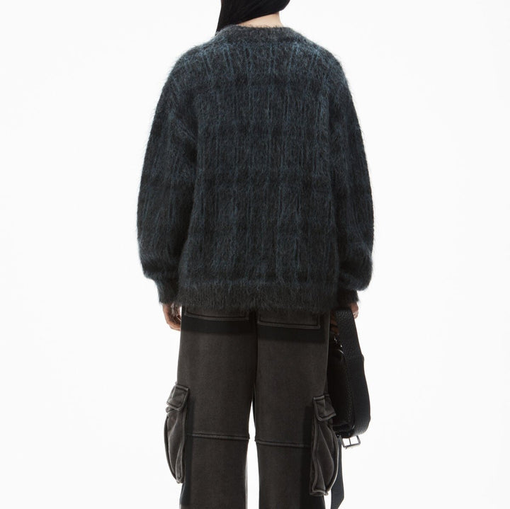 Alexander Wang - バーズアイジャカード プレード オーバーサイズ セーター