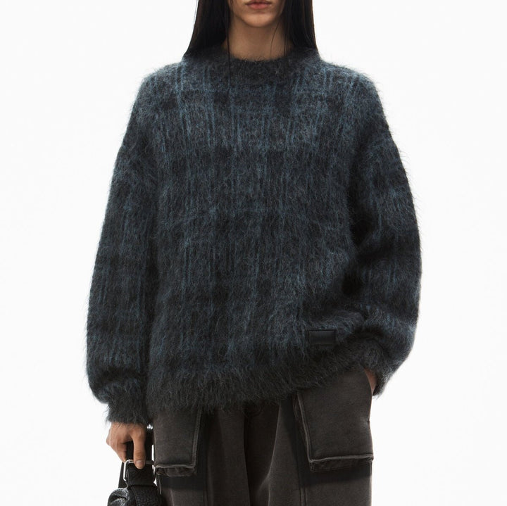 Alexander Wang - バーズアイジャカード プレード オーバーサイズ セーター