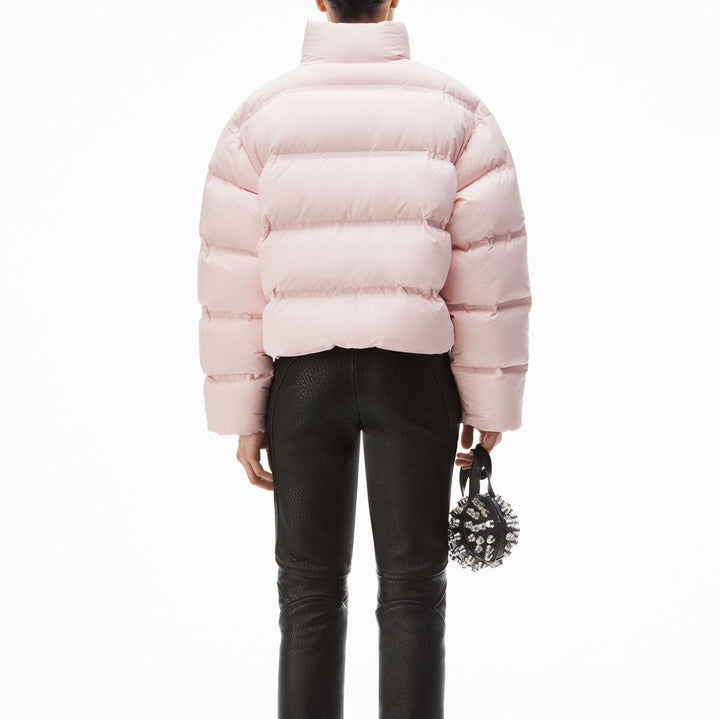 Alexander Wang - フェザー&ダウン クロップド チャネルパファーコート