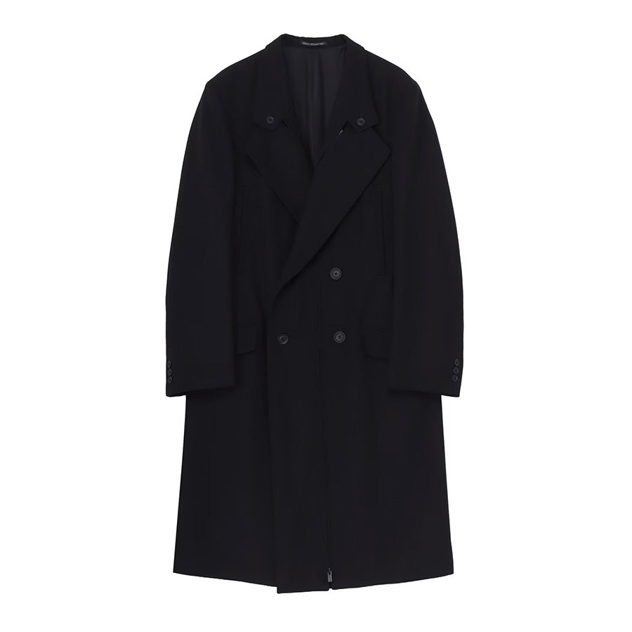 Army Gabardine Zipper Long Jacket