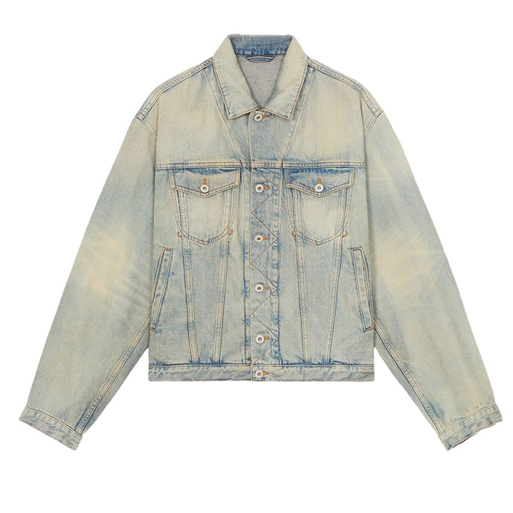 KENZO - 'KENZO DRAWN VARSITY' デニム トラッカー ジャケット