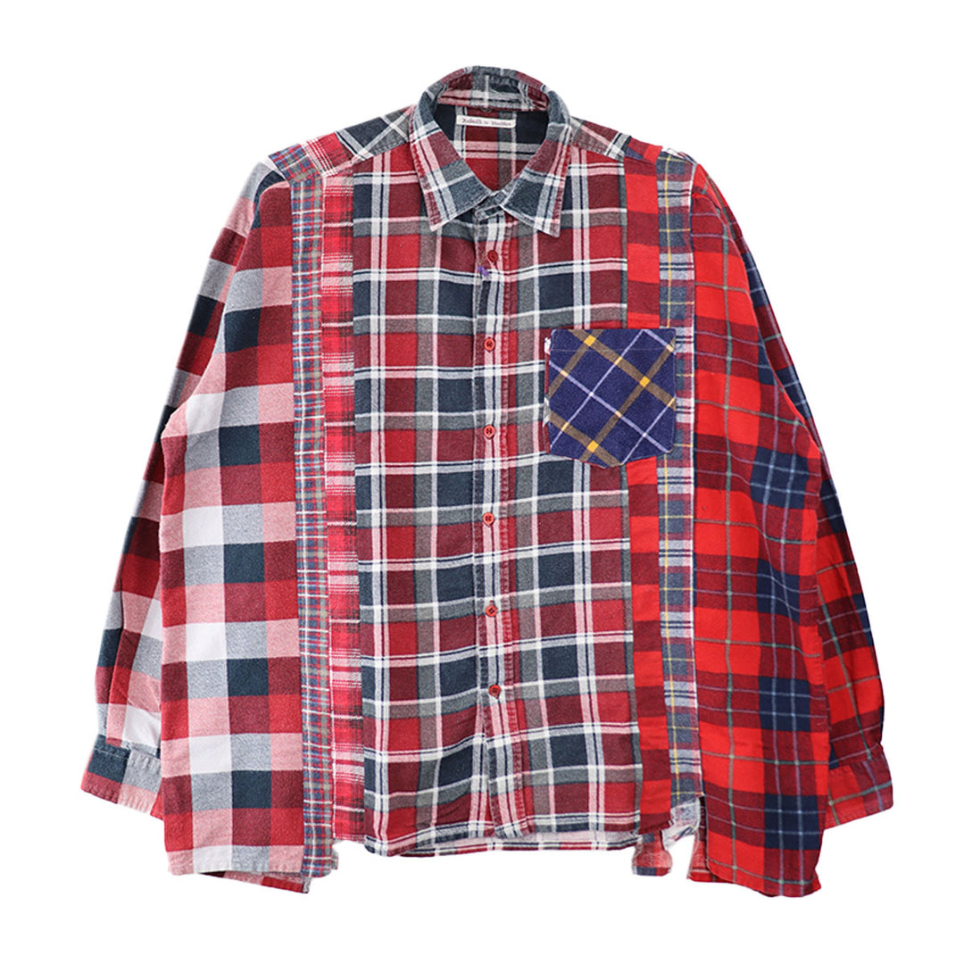Needles - Flannel Shirt -> 7 Cuts Wide Shirt【A】