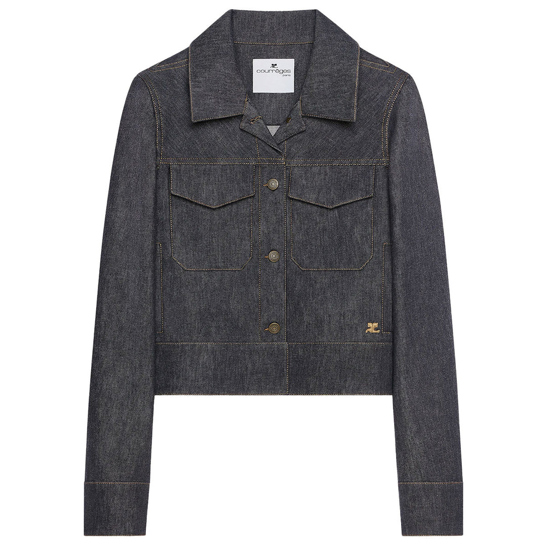 COURREGES - DENIM UTILITY TRUCKER JACKET