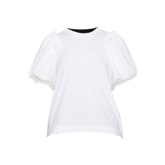 Simone Rocha - Puff Sleeve Frill T-shirt w/turbo