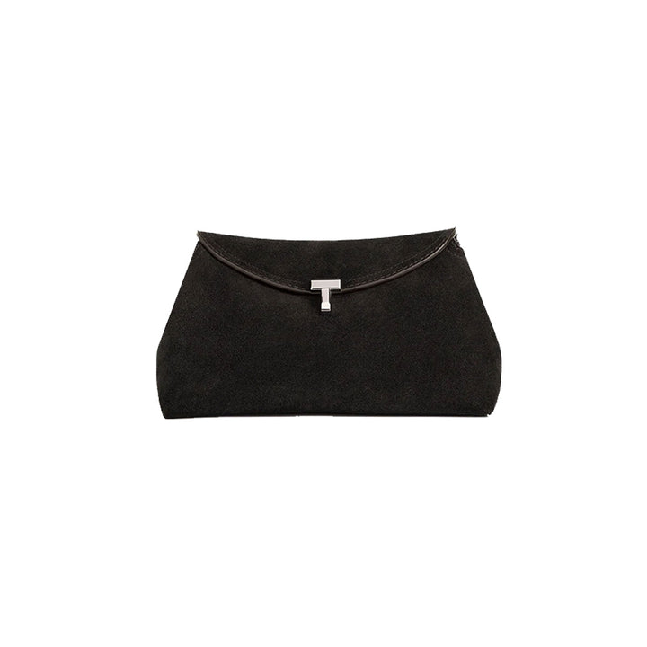 TOTEME - T-Lock clutch espresso