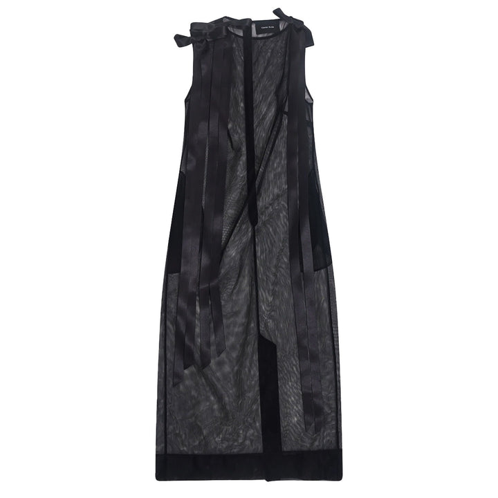 Simone Rocha - Sheer Bow Ribbon Tail Dress