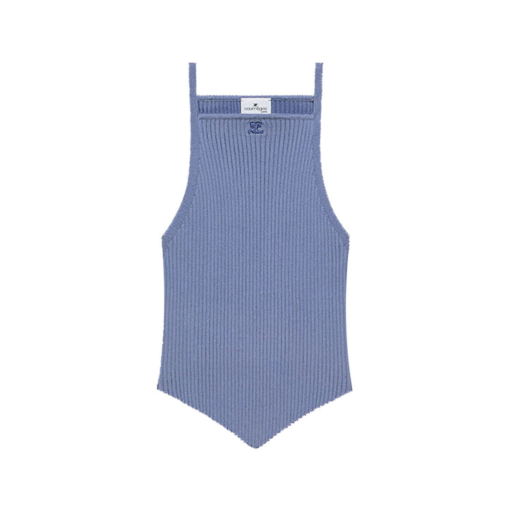 COURREGES - POINTY RIB KNIT TANK TOP