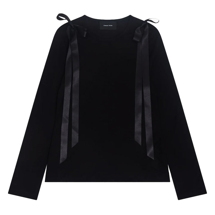 Simone Rocha - Bow Ribbon Tail Long Sleeve T-Shirt