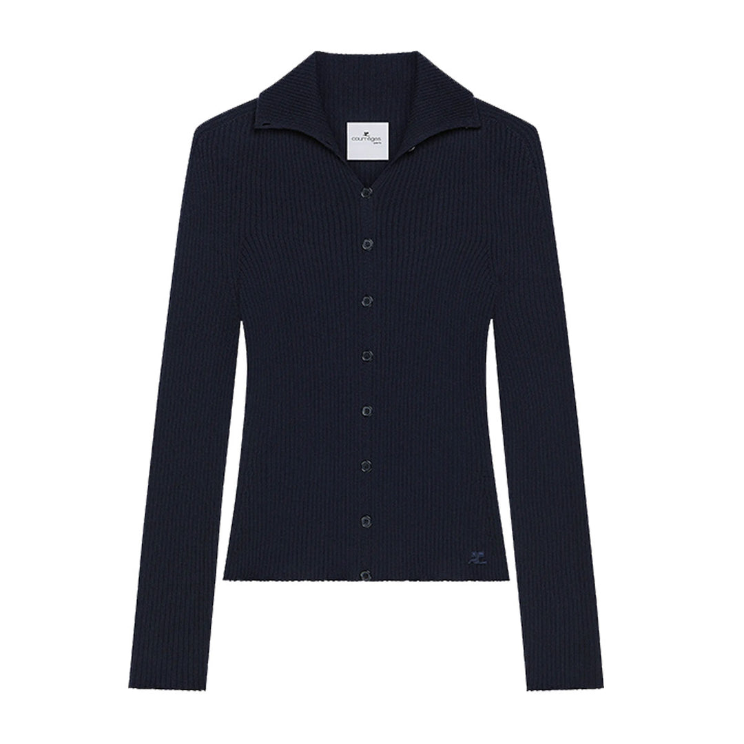 COURREGES - SOLAR RIB CARDIGAN