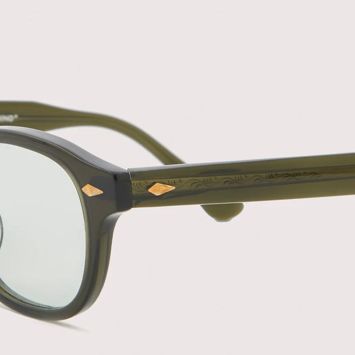 NOCHINO OPTICAL - NOCHINO #6 CLEAR SMOKE OLIVE × GREY GREEN to D.GREY (調光モデル)