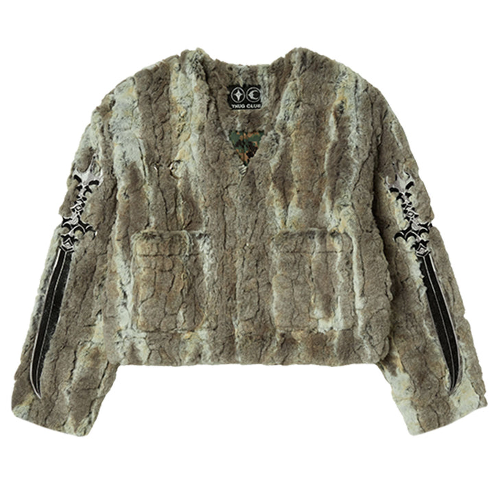 THUG CLUB - JINDO MIX Fur Jacket