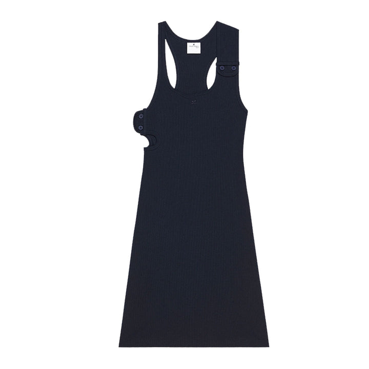 COURREGES - DOUBLE BUCKLE 90'S RIB DRESS