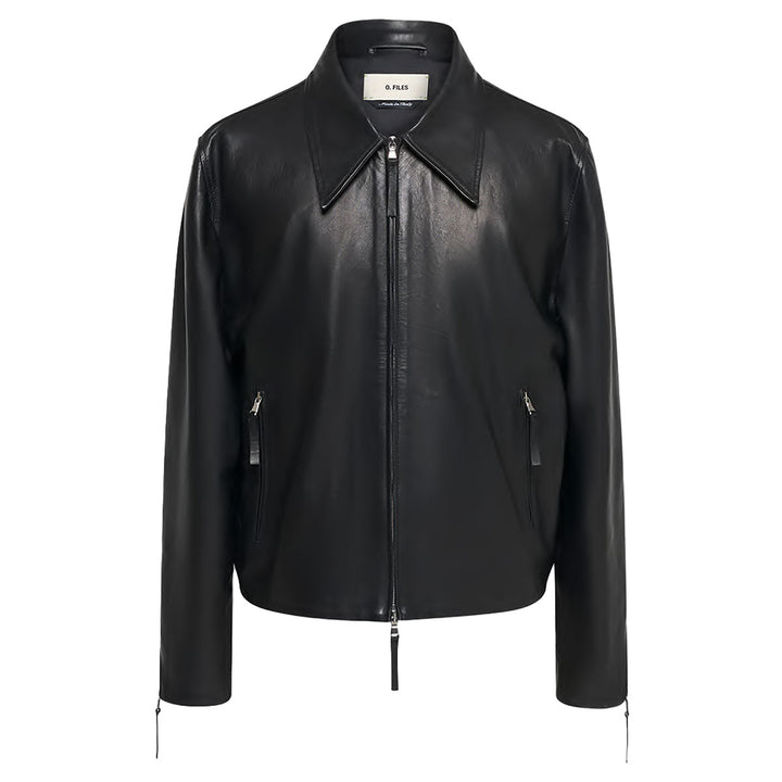 O.FILES - CAFÉ RACER LEATHER JACKET