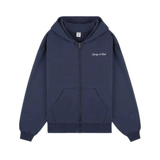 Signature Logo Embroidered Zip Hoodie