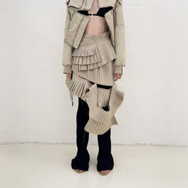 Rokh - BROKEN PLEATS SKIRT