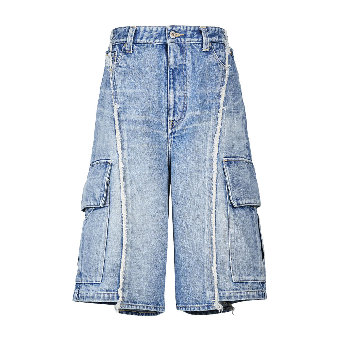 VUJADE - DAX SELVEDGE AFFIX CARGO SHORTS IN DENIM