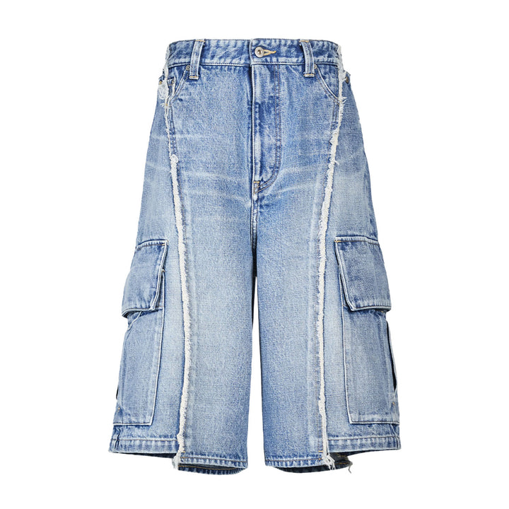 VUJADE - DAX SELVEDGE AFFIX CARGO SHORTS IN DENIM