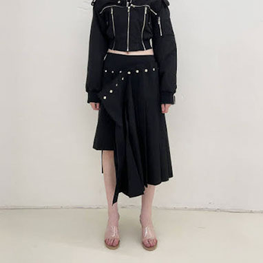 Rokh - DOUBLE LAYER PLEATED SKIRT
