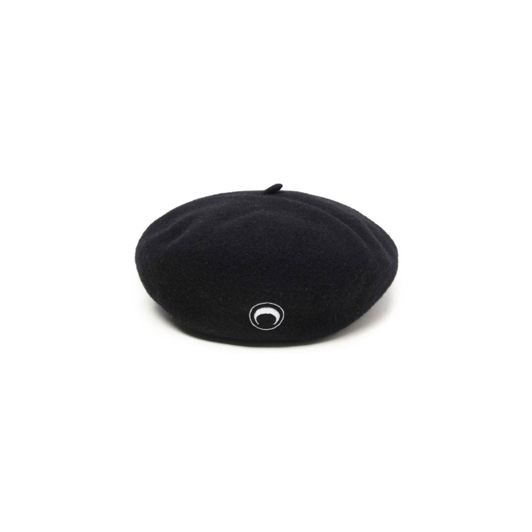 MOON LOGO FELTED WOOL BERET