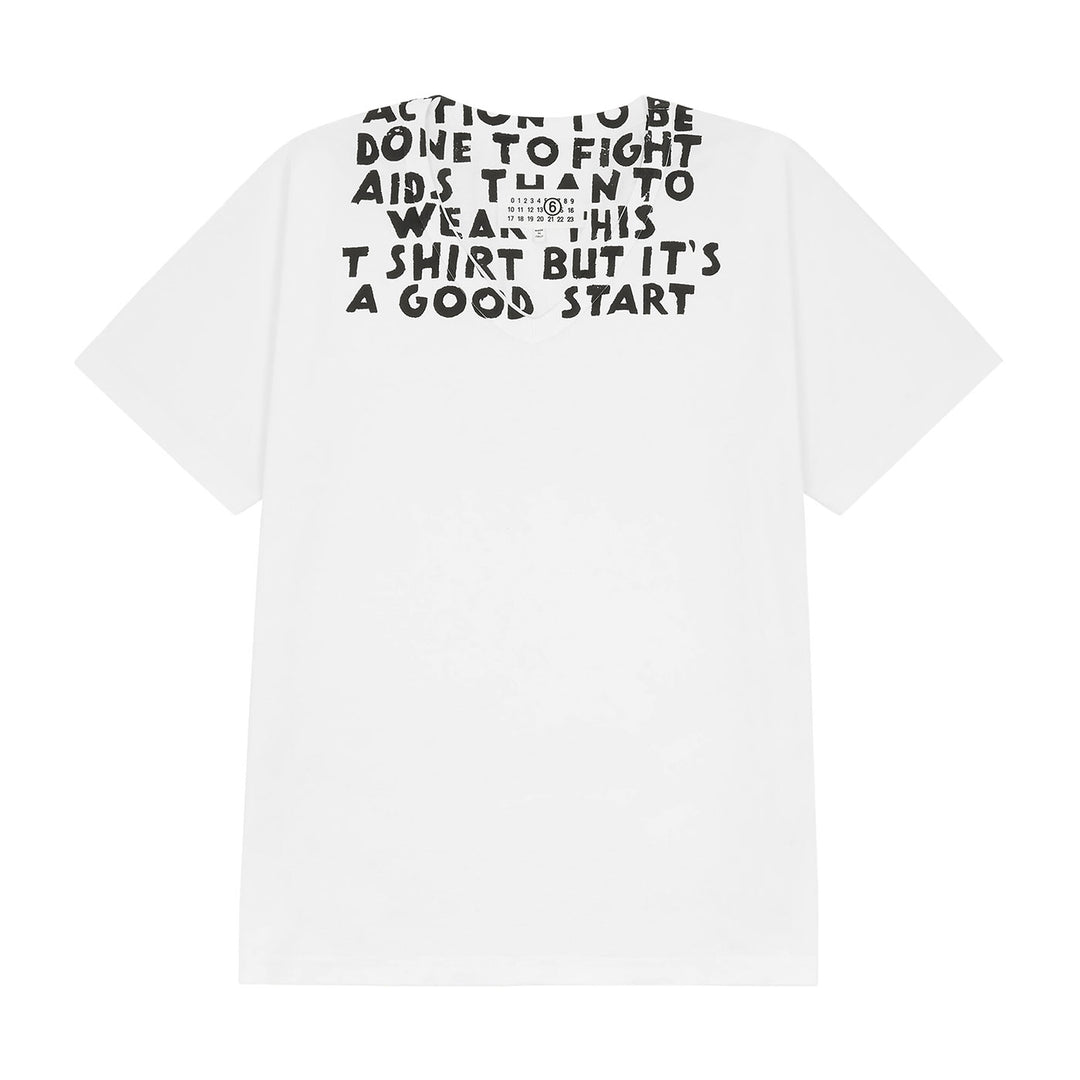 MM6 Maison Margiela - Vネック SIDA Tシャツ