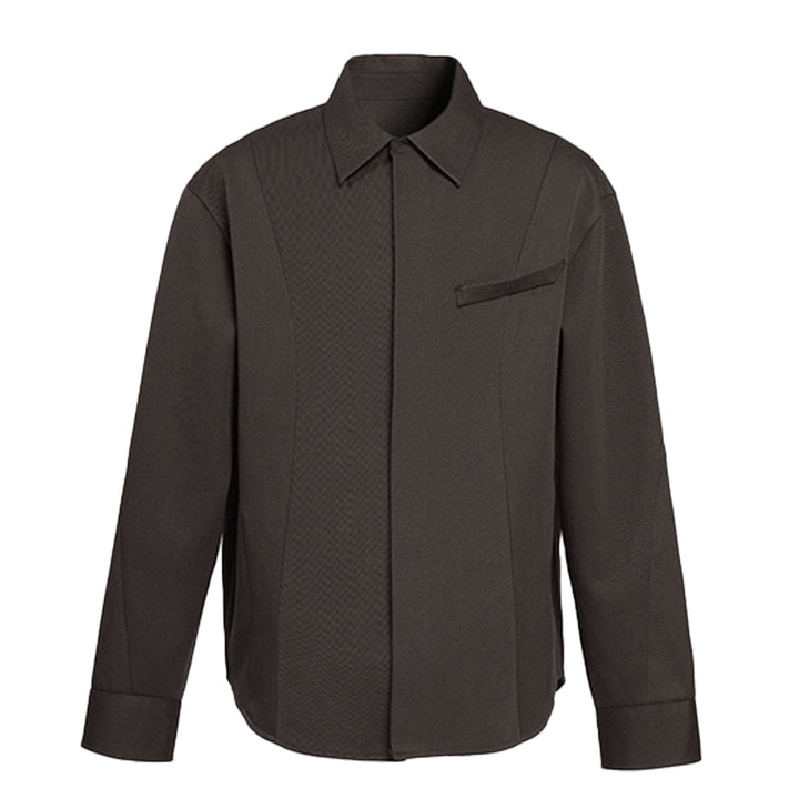 VUJADE - NOLAN MISDIRECTED AFFIX JACKET IN DEEP BROWN