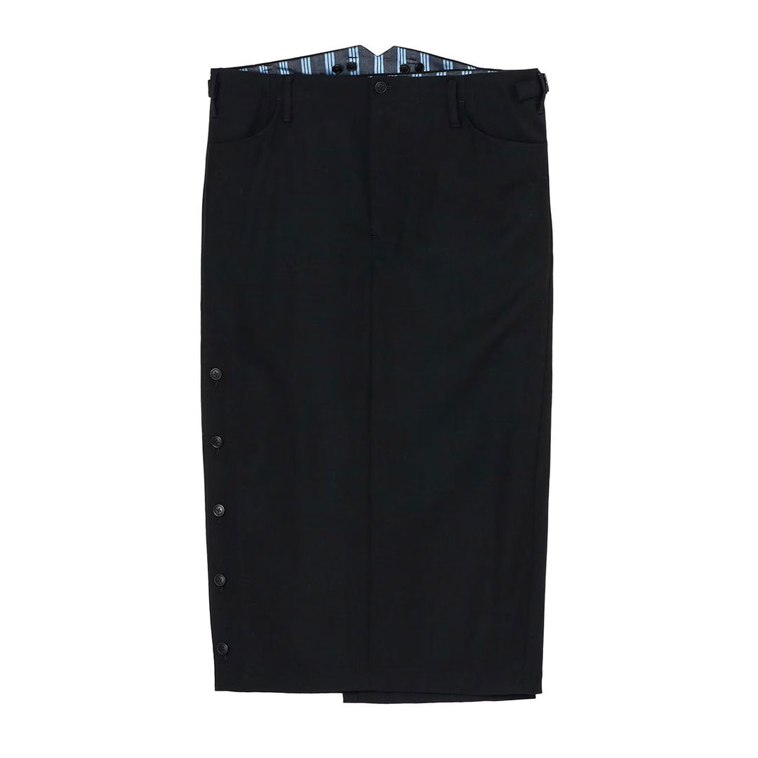 Yohji Yamamoto - WOOL GABARDINE YORK SWICHING SKIRT