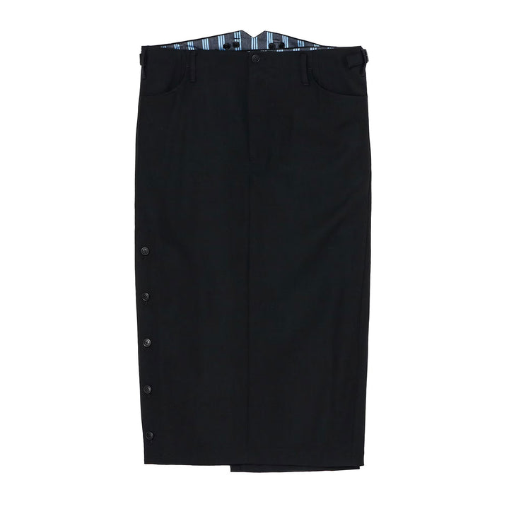 Yohji Yamamoto - WOOL GABARDINE YORK SWICHING SKIRT