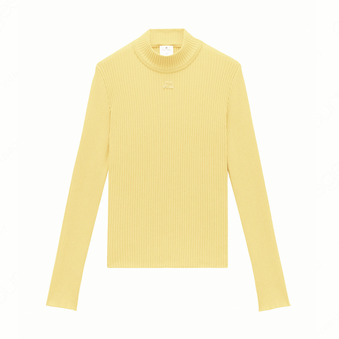 courrèges - REEDITION RIB KNIT SWEATER