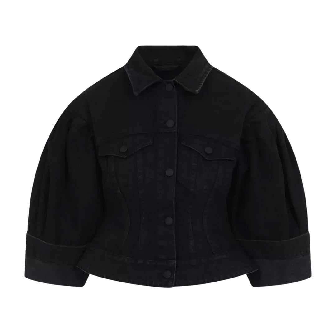 Simone Rocha - Sculpted Cropped Denim Jacket